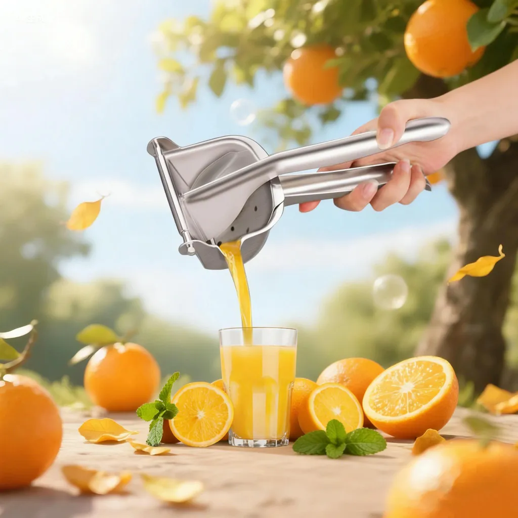 STILVORA Citrus Press, Manual Stainless Steel Juicer, Thick-Walled, Robust, Lemon & Fruit Press, Kitchen Accessory, Durable & Easy to Clean