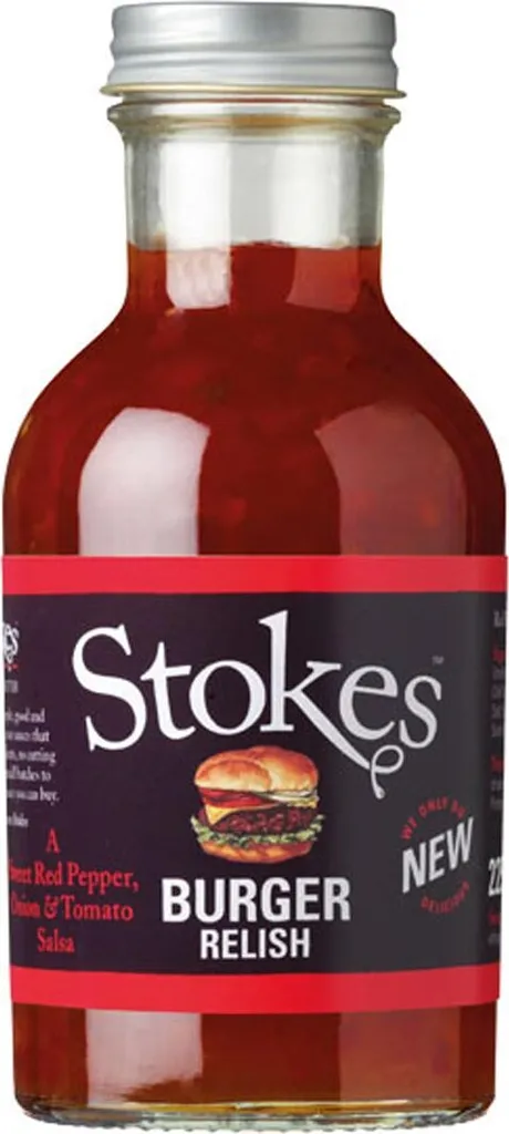 Stokes Sauces Stokes Burger Relish made with peppers, onions and tomatoes 265ml