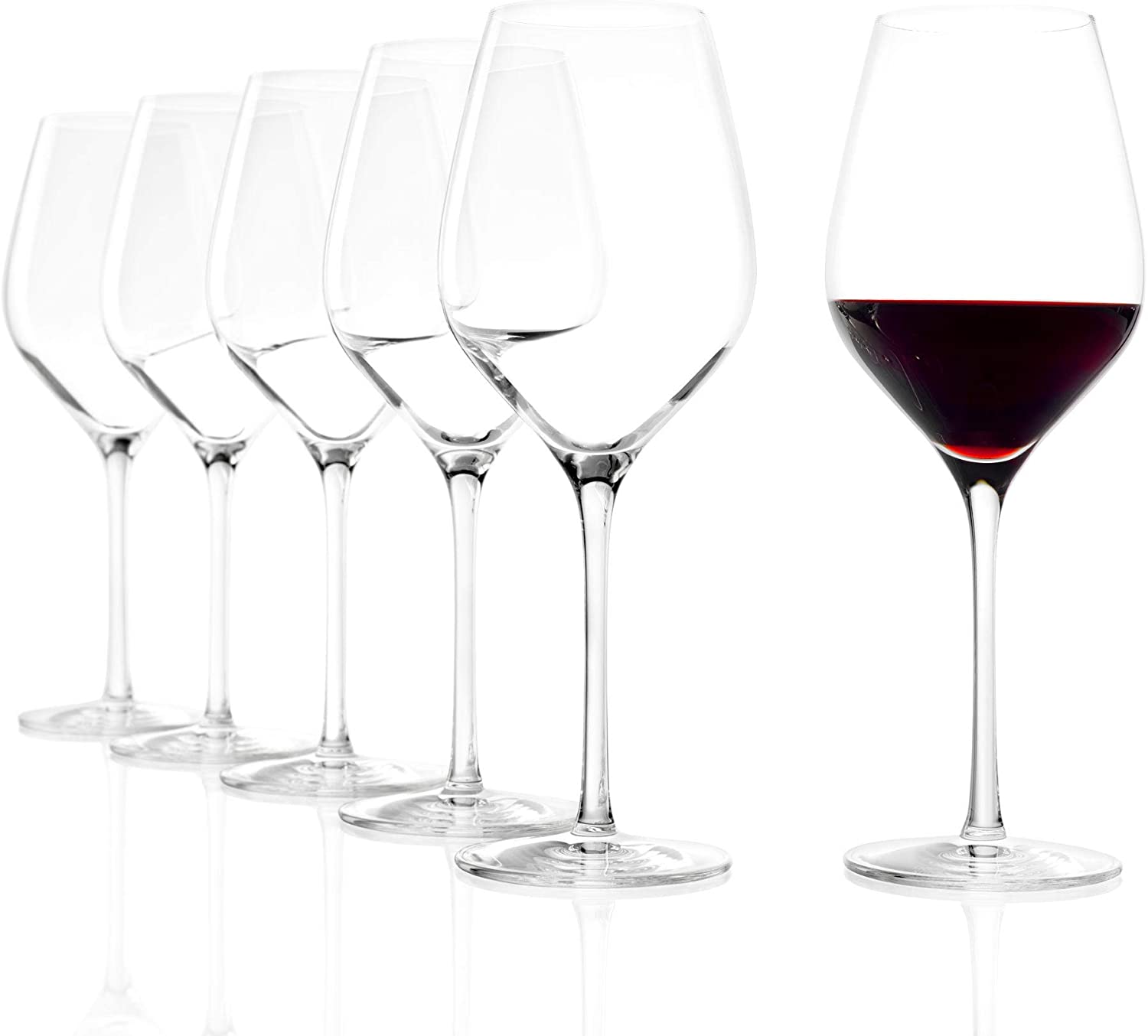 Stalzle Stölzle Lausitz Exquisit Royal Glasses, Dishwasher Safe Glasses Set, Shatterproof, High Quality Crystal Glass, Highest Quality, Set of 6