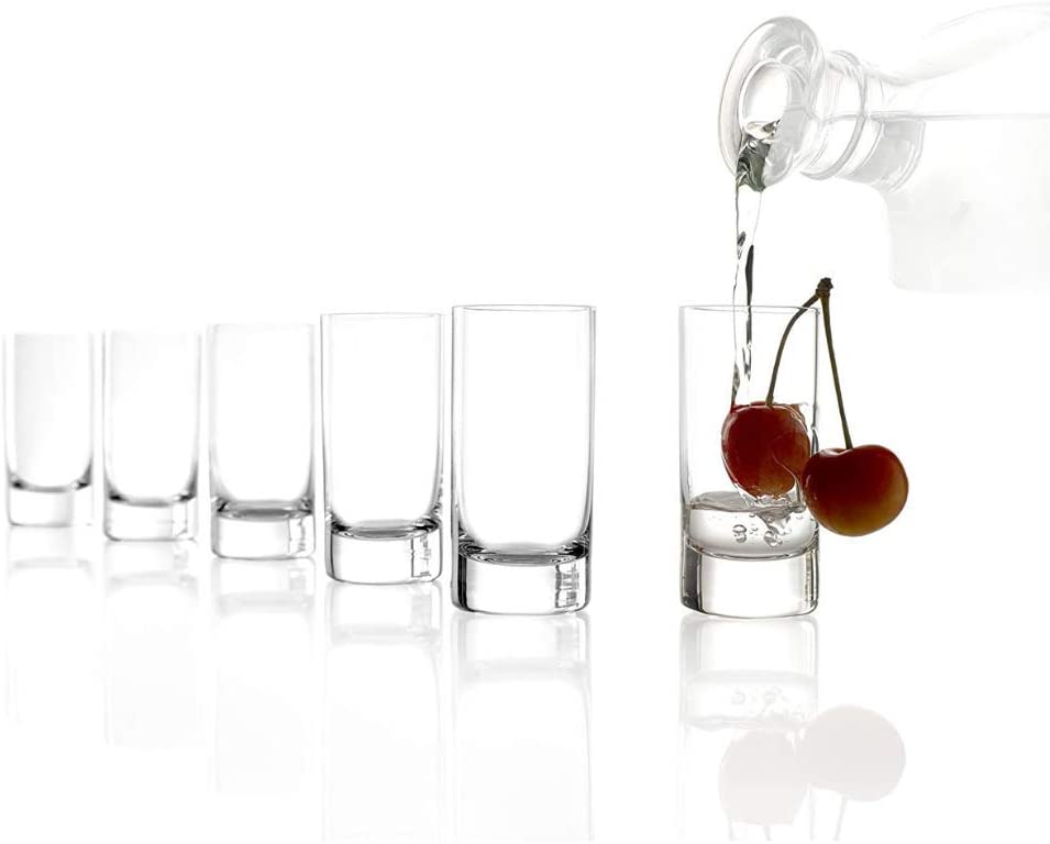 Stalzle Stölzle Lausitz Shot Glasses I 6 Shot Glasses I Stamper Liqueur Glasses I 57 ml I Short Glasses I Dishwasher Safe I Very Shatter-Resistant I High-Quality Crystal Glass I Excellent Quality