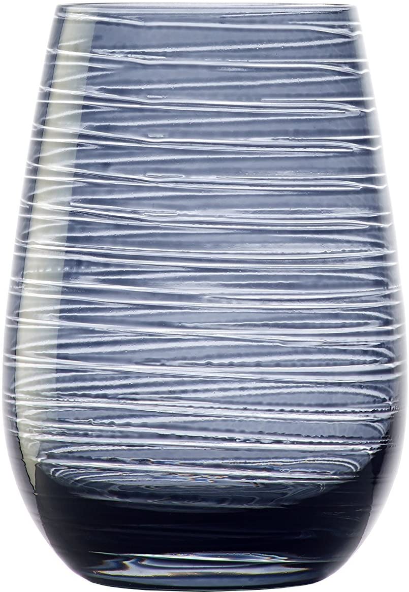 Stalzle Stölzle Lausitz Twister Glasses 465 ml Amber I Drinking Glasses Set of 6 I Glasses Set Dishwasher Safe I High Break Resistance I Universal Glasses as Water Glasses & Juice Glasses & Long Drink Glasses