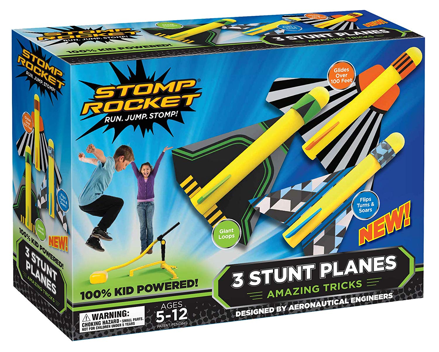 Stomp Rocket Stunt Planes Air Pressure Rocket
