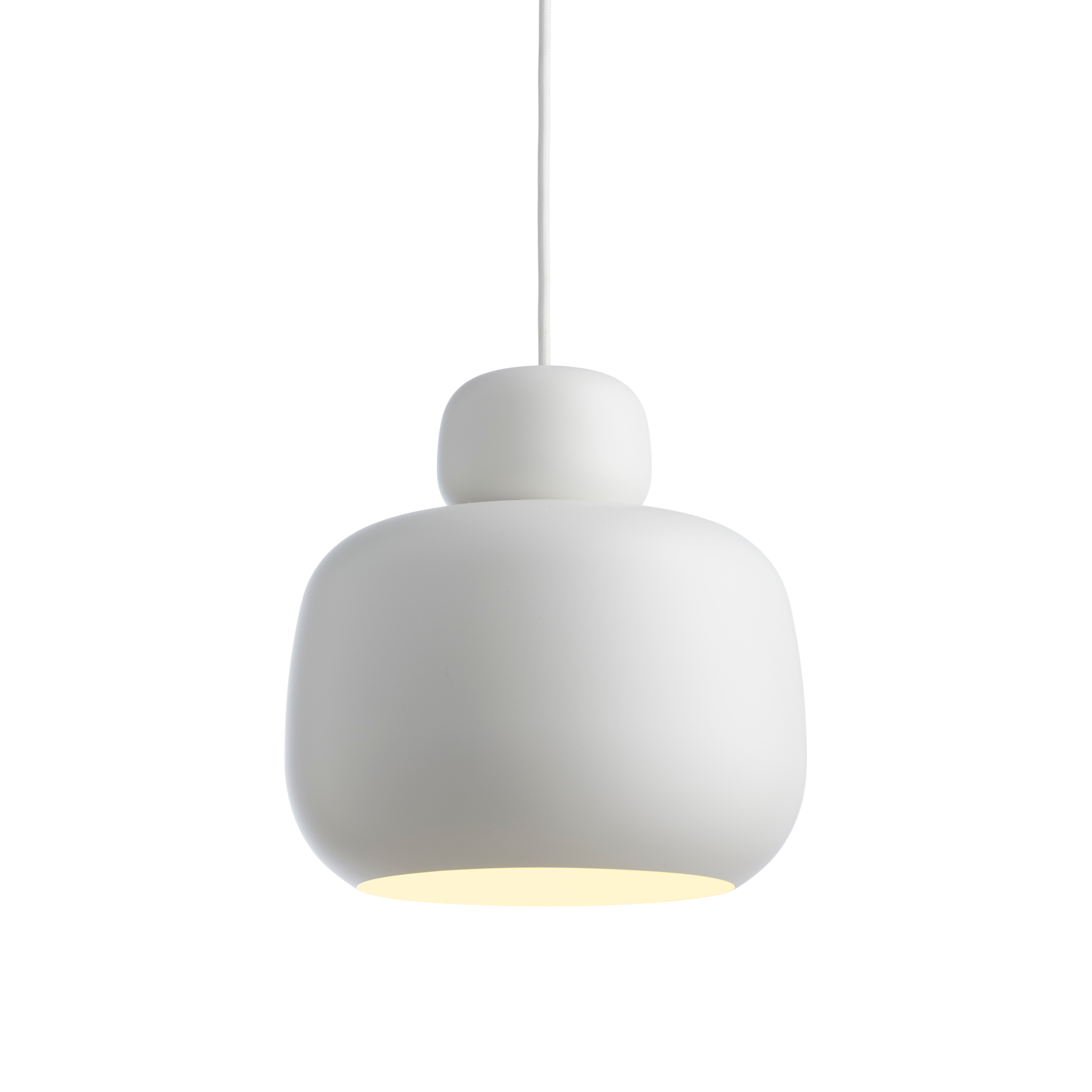 woud Stone Pendant Light Large, White