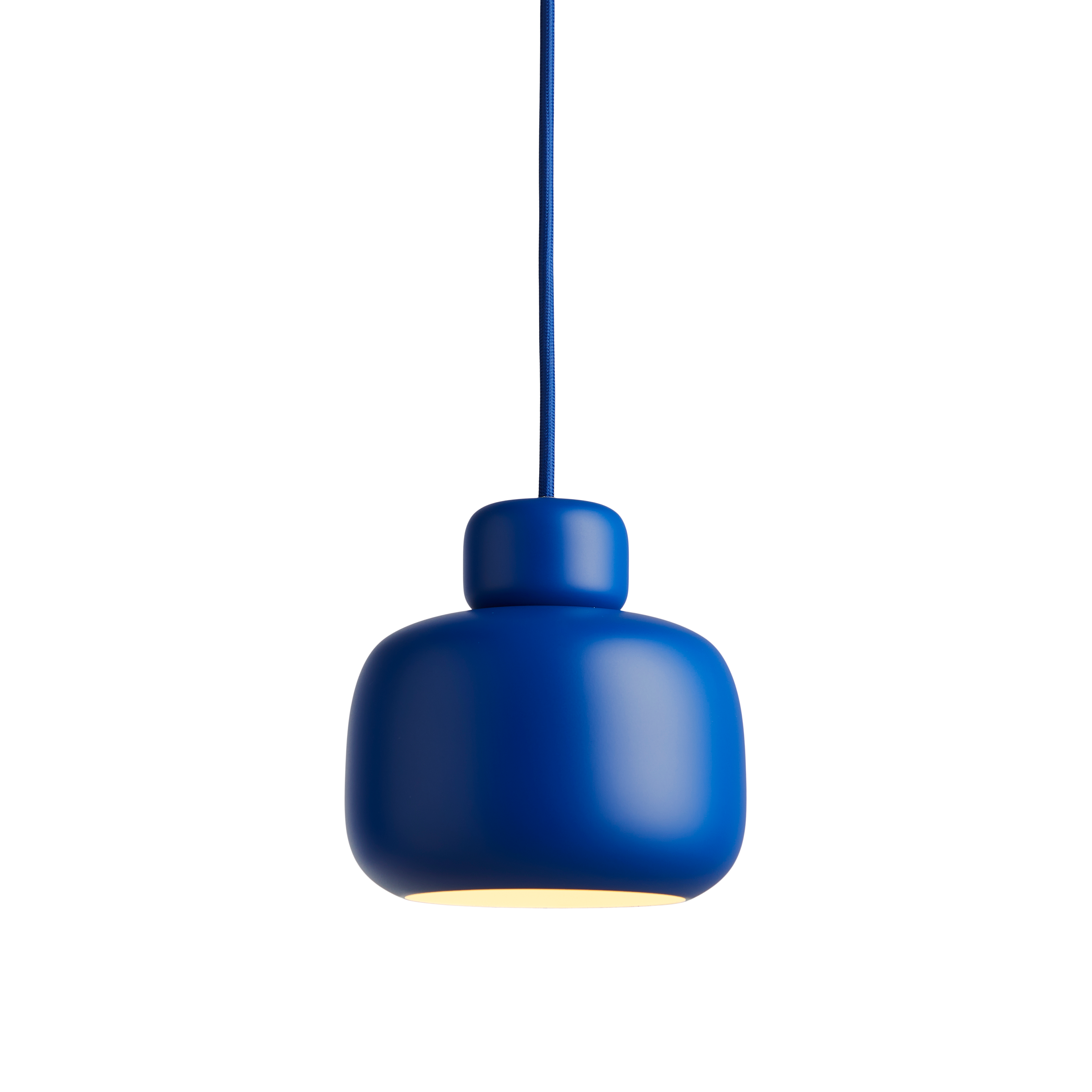 woud Stone Pendant Lamp Small, Cobalt Blue