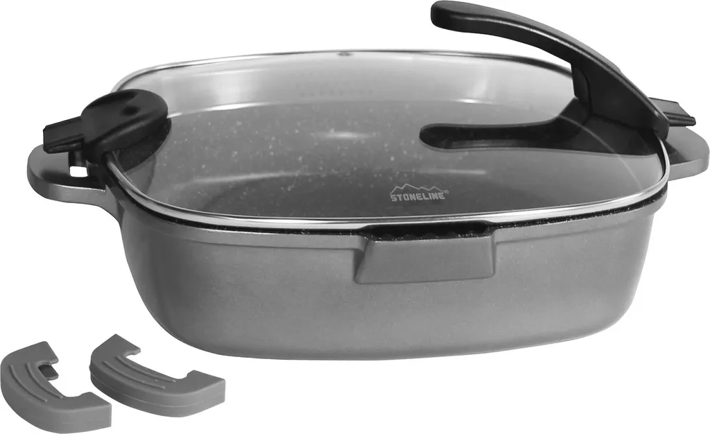 STONELINE® FUTURE Serving Pan, Square, 24 cm | with Lid