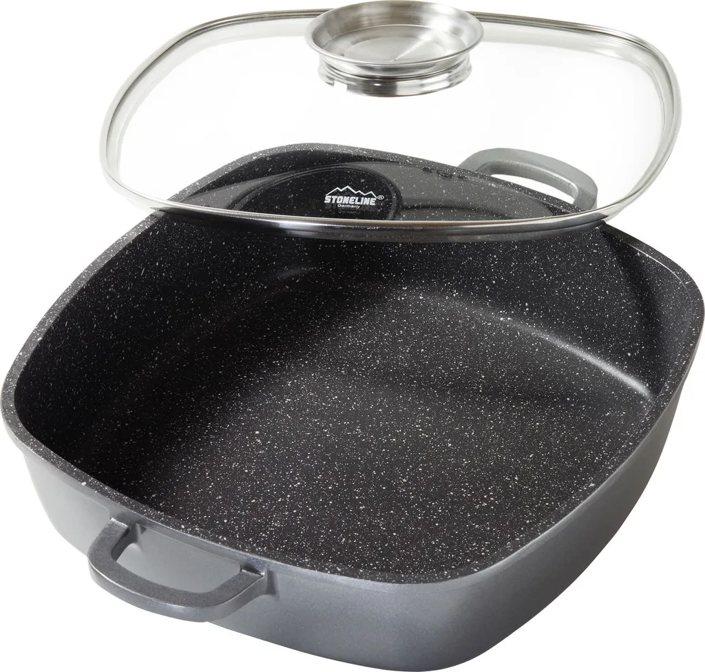 STONELINE® Rectangular Serving Pan 28 cm | with Lid