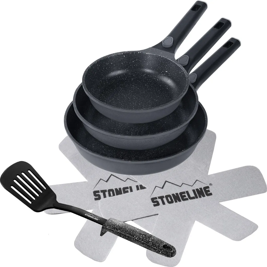 STONELINE® SMART 6-piece frying pan set 20/24/28 | without lid - Grey