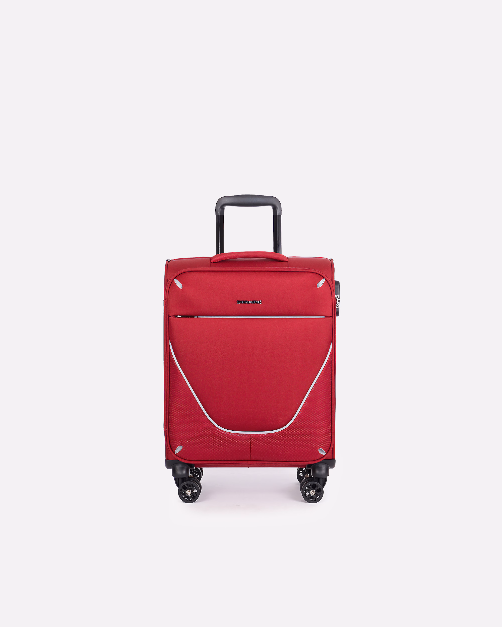 Stratic hand luggage suitcase Strong 4 wheels cabin trolley 55 cm Redwine