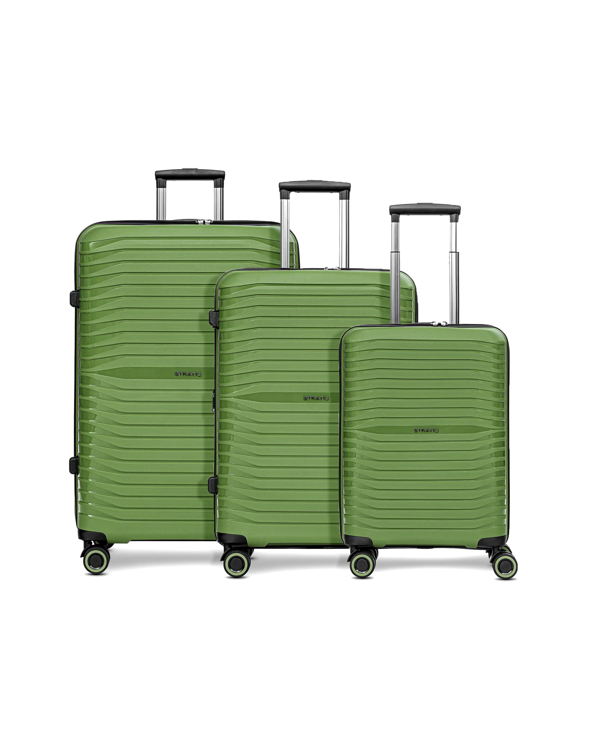 Stratic suitcase Shine 4 wheels suitcase set 3 pieces with expansion folds Shine 4 Rollen Kofferset 3-teilig mit Dehnfalte
