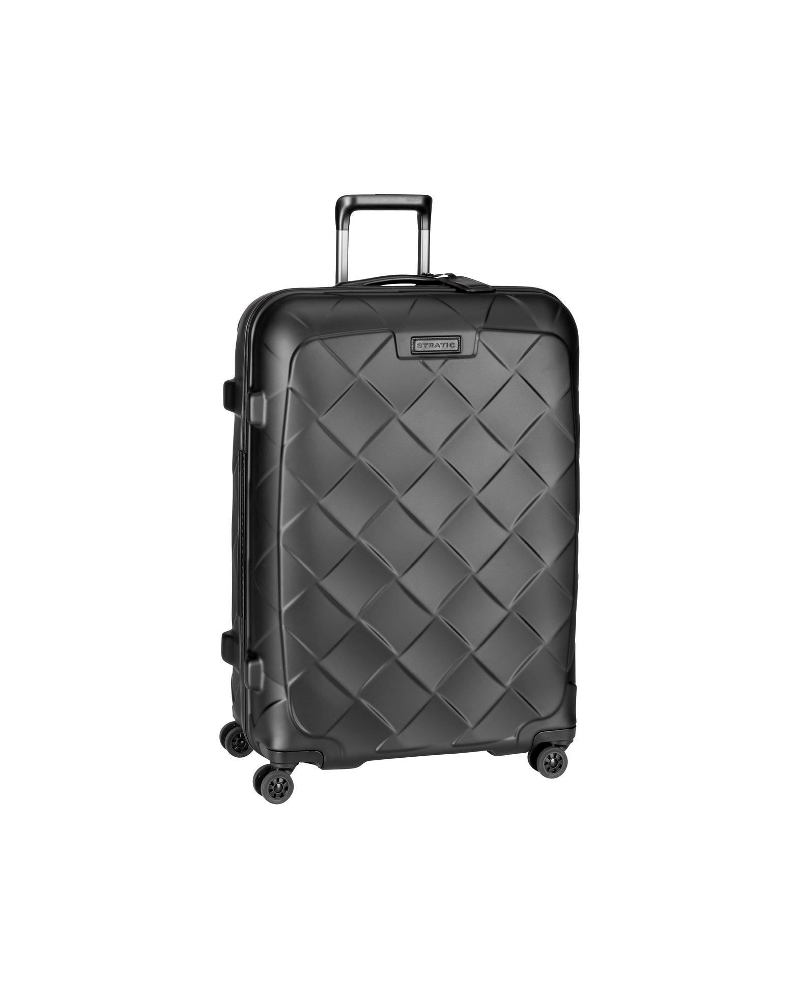Stratic Trolley Suitcase & Trolley Leather & More Trolley L Matt Black
