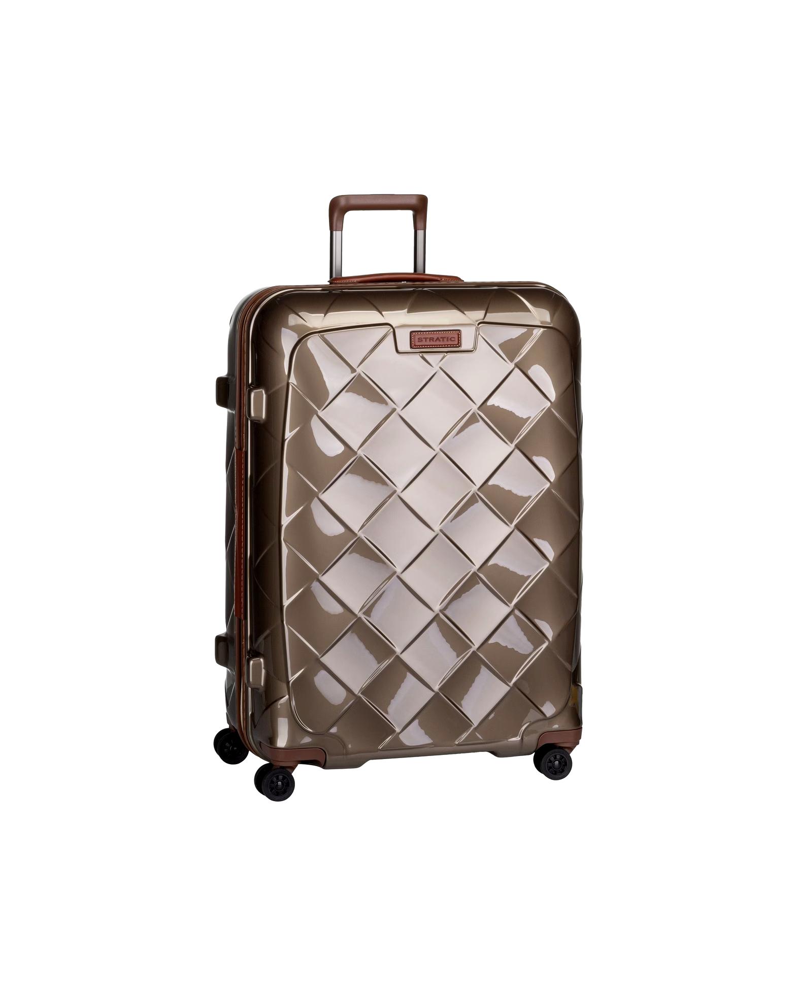 Stratic Trolley Suitcase & Trolley Leather & More Trolley M Champagne