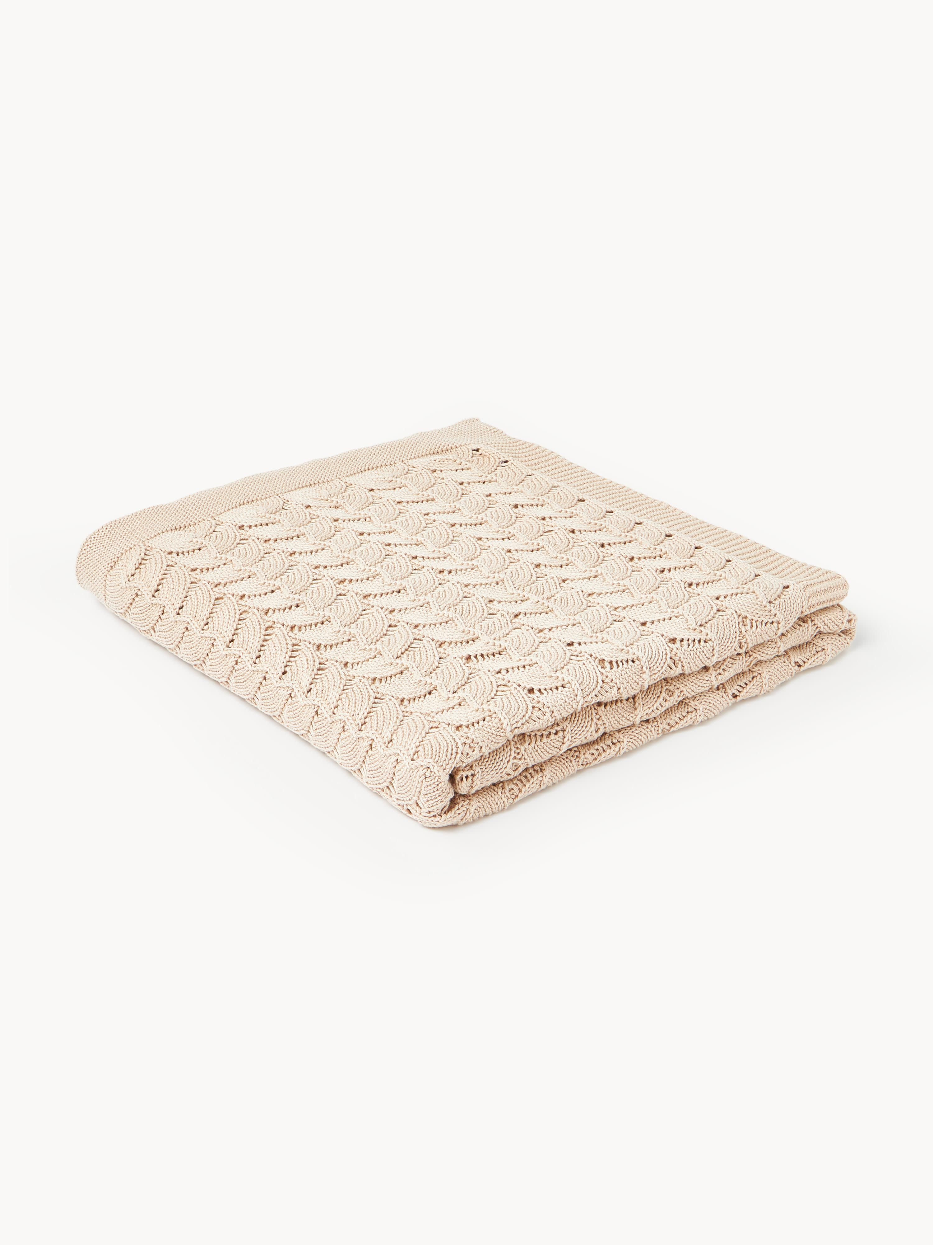 Westwing Collection Vera knitted throw blanket made of cotton