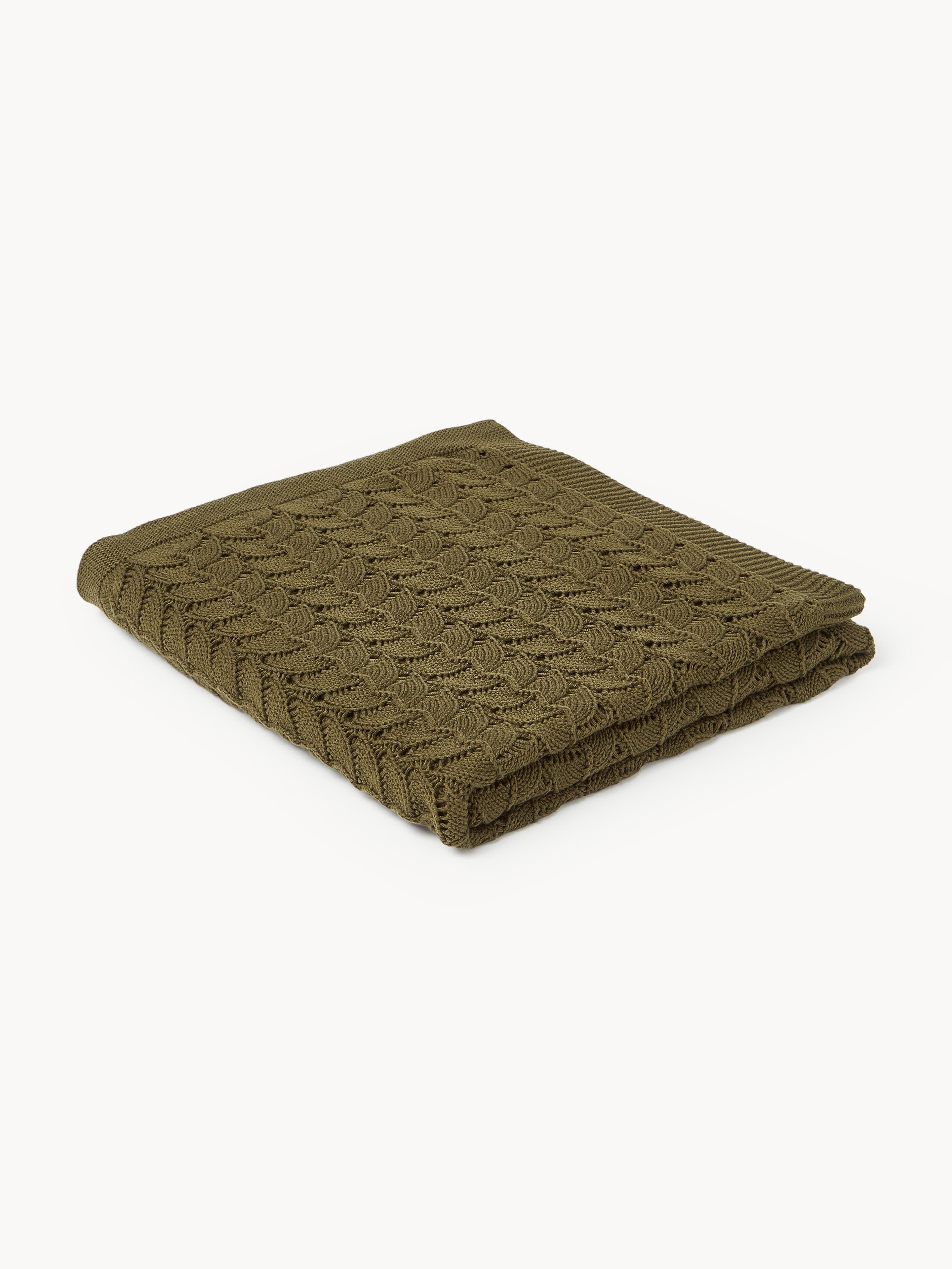Westwing Collection Vera knitted throw blanket made of cotton