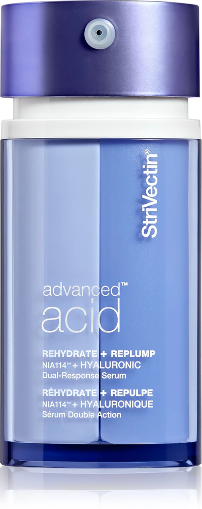StriVectin Advanced Acid Rehydrate + Replump Hyaluronic Dual Response Serum Dual-Serum provides moisture to supple skin