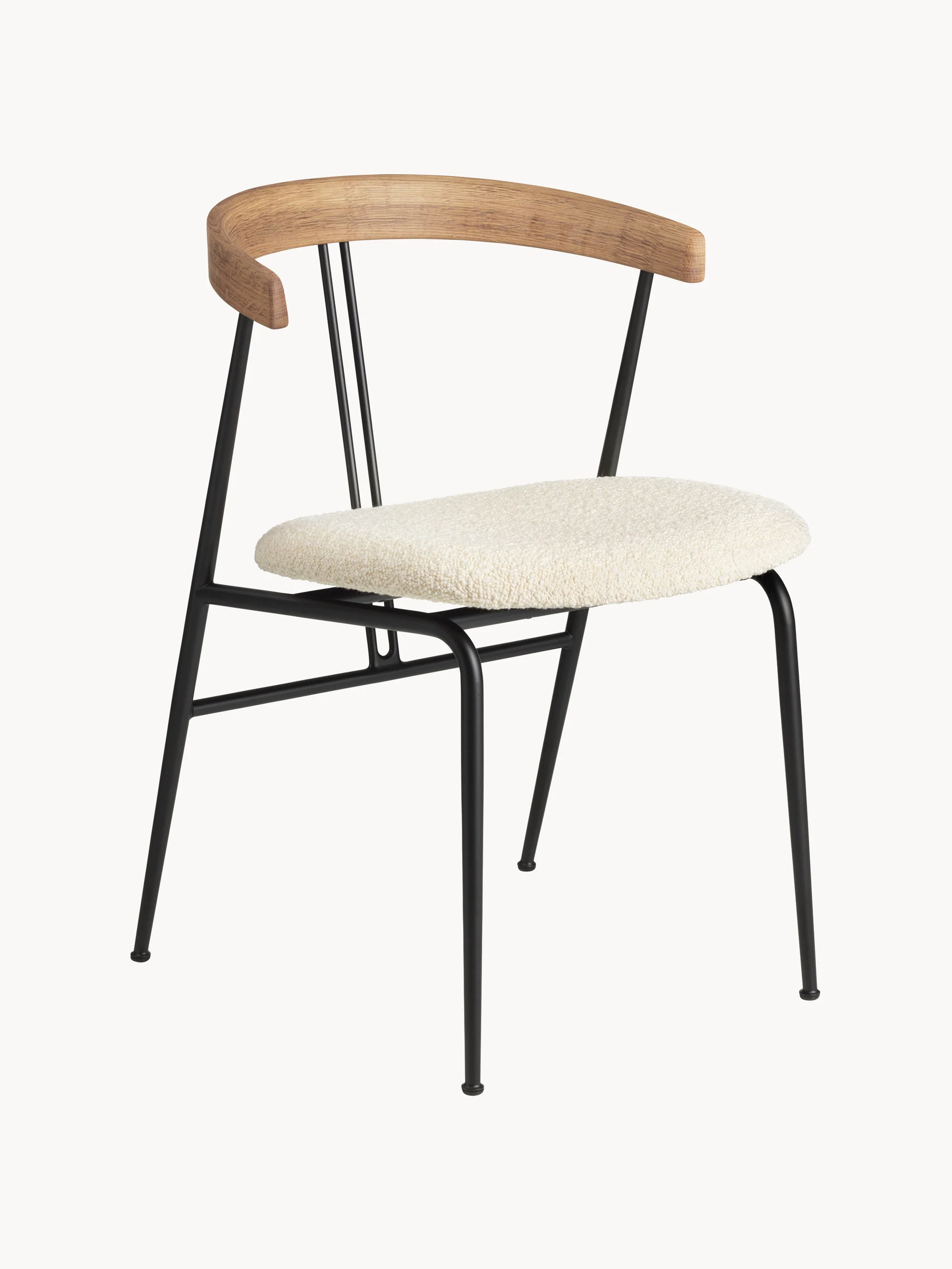 gubi Chair Violin, Off-white, wood, black