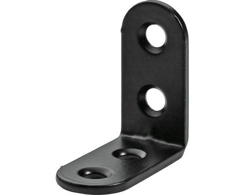 Hettich Chair angle black 30x30x15 mm, 25 pcs.
