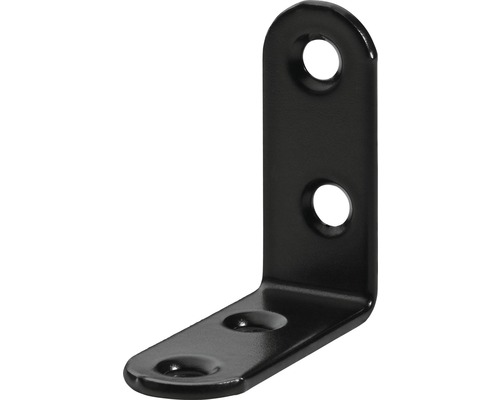 Hettich Chair angle black 40x40x15 mm, 25 pcs.