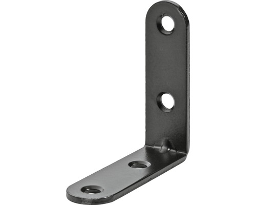 Hettich Chair angle black 50x50x15 mm, 25 pcs.