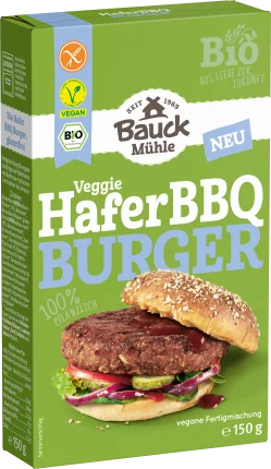 Bauck Mühle ready mix oat BBQ burger, vegan, 150 g