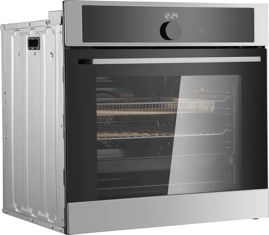 SucceBuy 24" Electric Built-in Oven, 16 Cooking Functions, 2.68 Cubic Foot with Baking Rack and Baking Tray for the Kitchen, Heats Up to 200°C in 5 Minutes, 3550 W