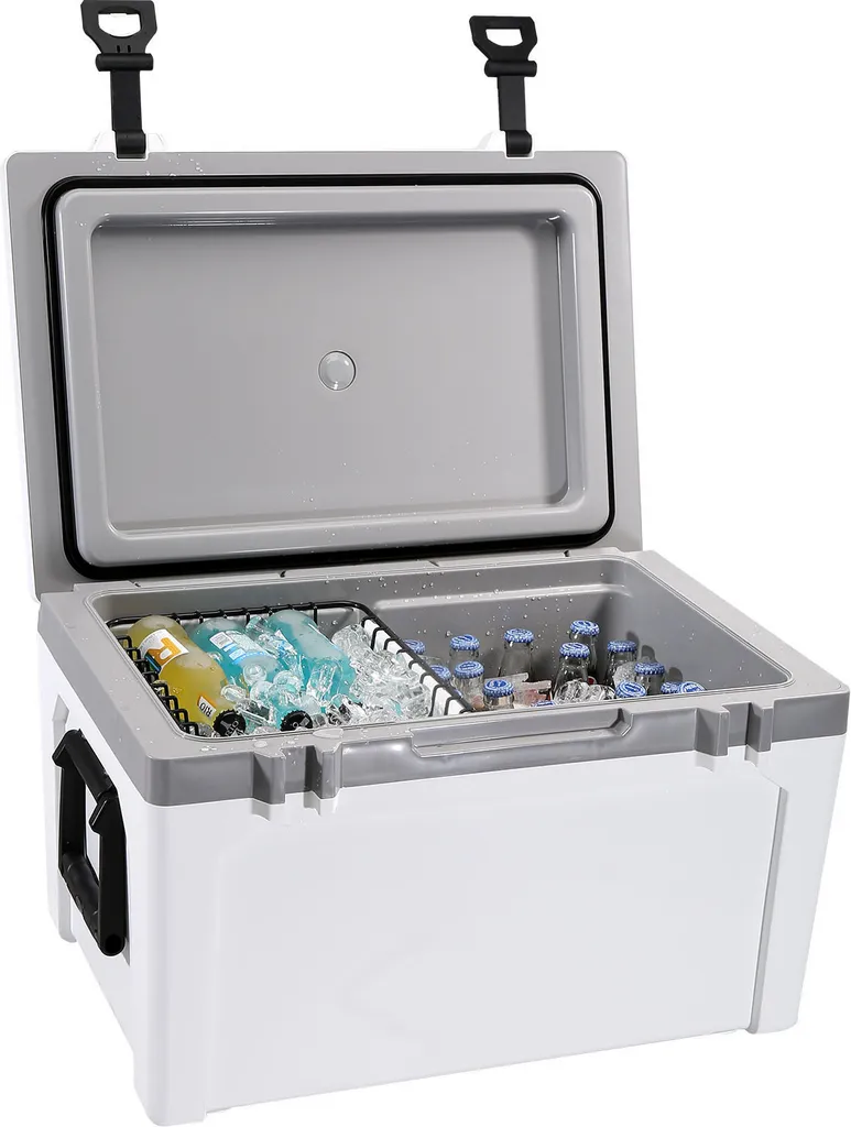 SucceBuy 52 qt insulated portable cooler, heavy-duty cooler for 50 cans for camping, beach, picnics, travel, keeps ice for 6 days