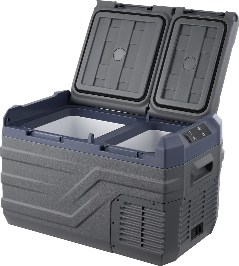 SucceBuy Car Refrigerator, 25L Portable Dual-Zone Freezer, 12-Volt Refrigerator, -4°-68° Adjustable, 12/24V DC & 100-240V AC Compressor Cooler for Outdoor Adventures, Camping & RVs