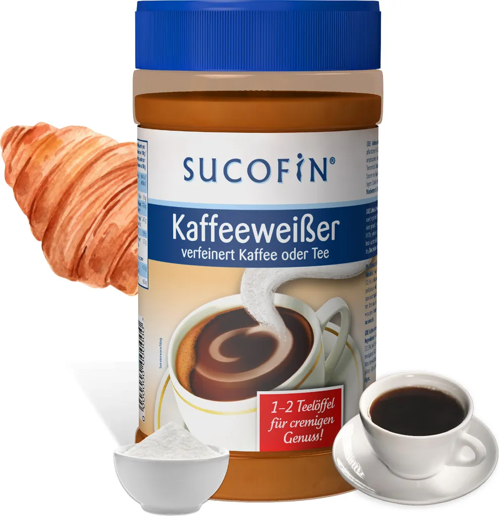 TSI Consumer Goods SUCOFIN Coffee Whitener 400g can for creamy enjoyment - refines coffee and tea - easily soluble, long-lasting, perfect substitute for milk powder