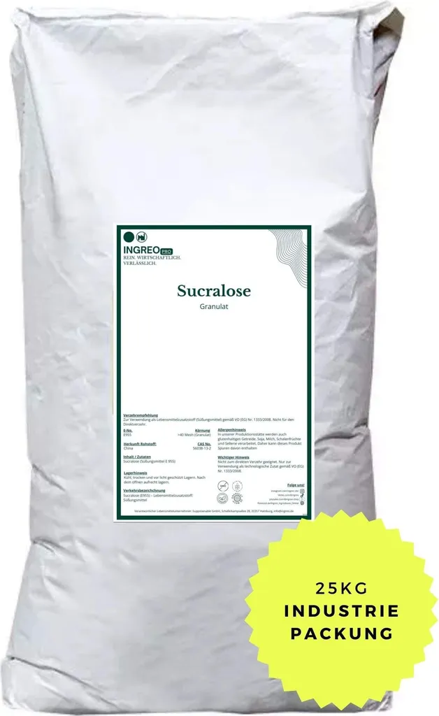 INGREO Pro Sucralose Granulate (<40 Mesh) – 25 kg