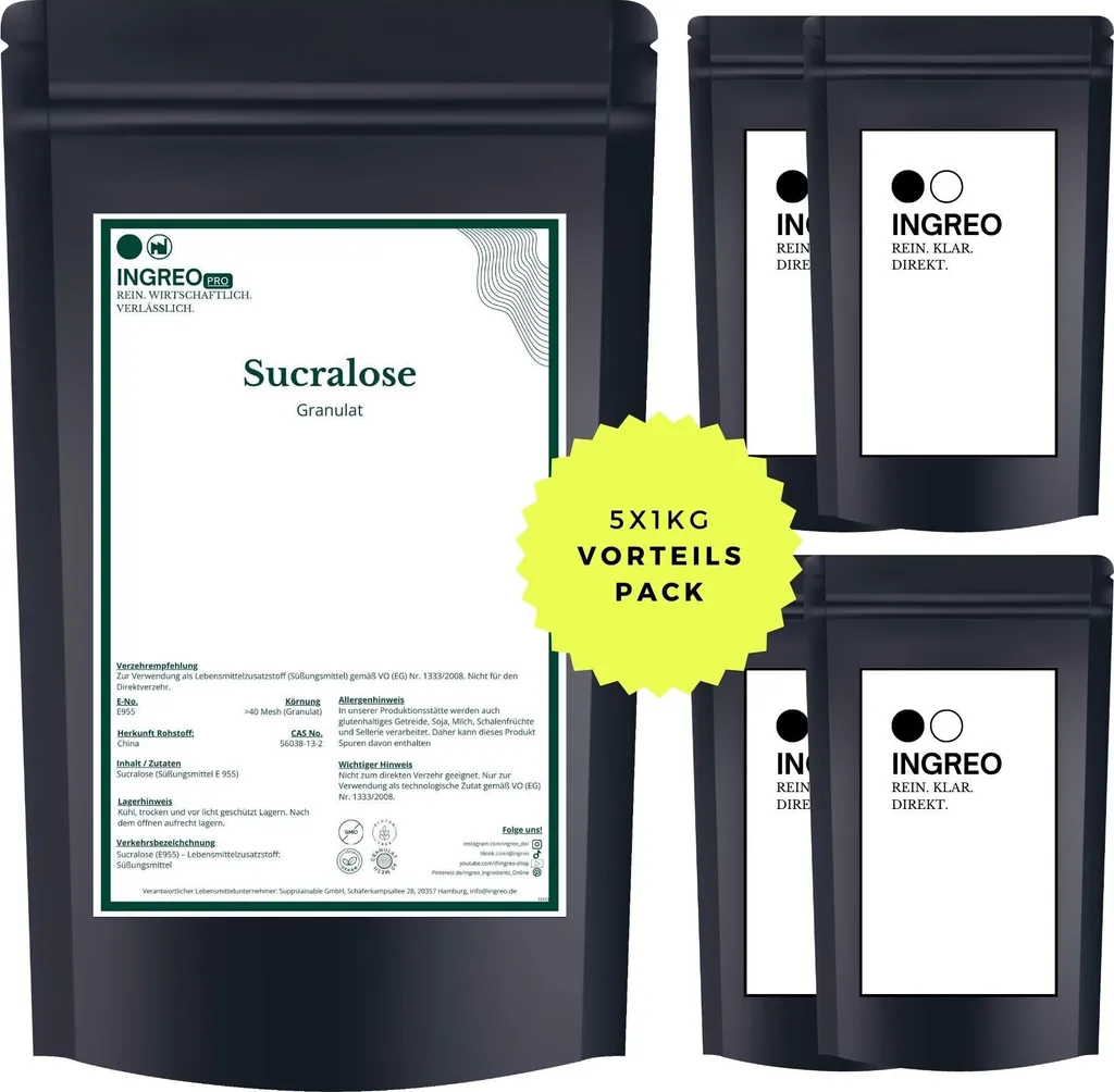 INGREO Pro Sucralose  Granulat (<40 Mesh) – 5kg (5X1kg)
