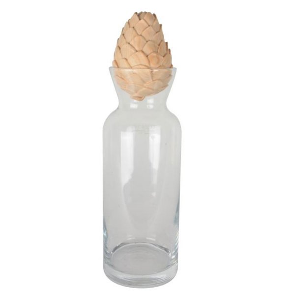 South Tyrolean wood art, South Tyrolean wood carving, water carafe without a stopper