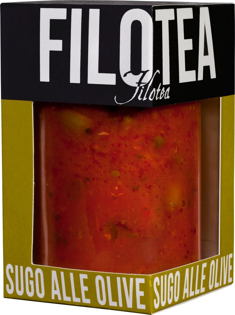 Filotea Sugo with Olives, Italian Gourmet Pasta Sauce with Olives, 280 g