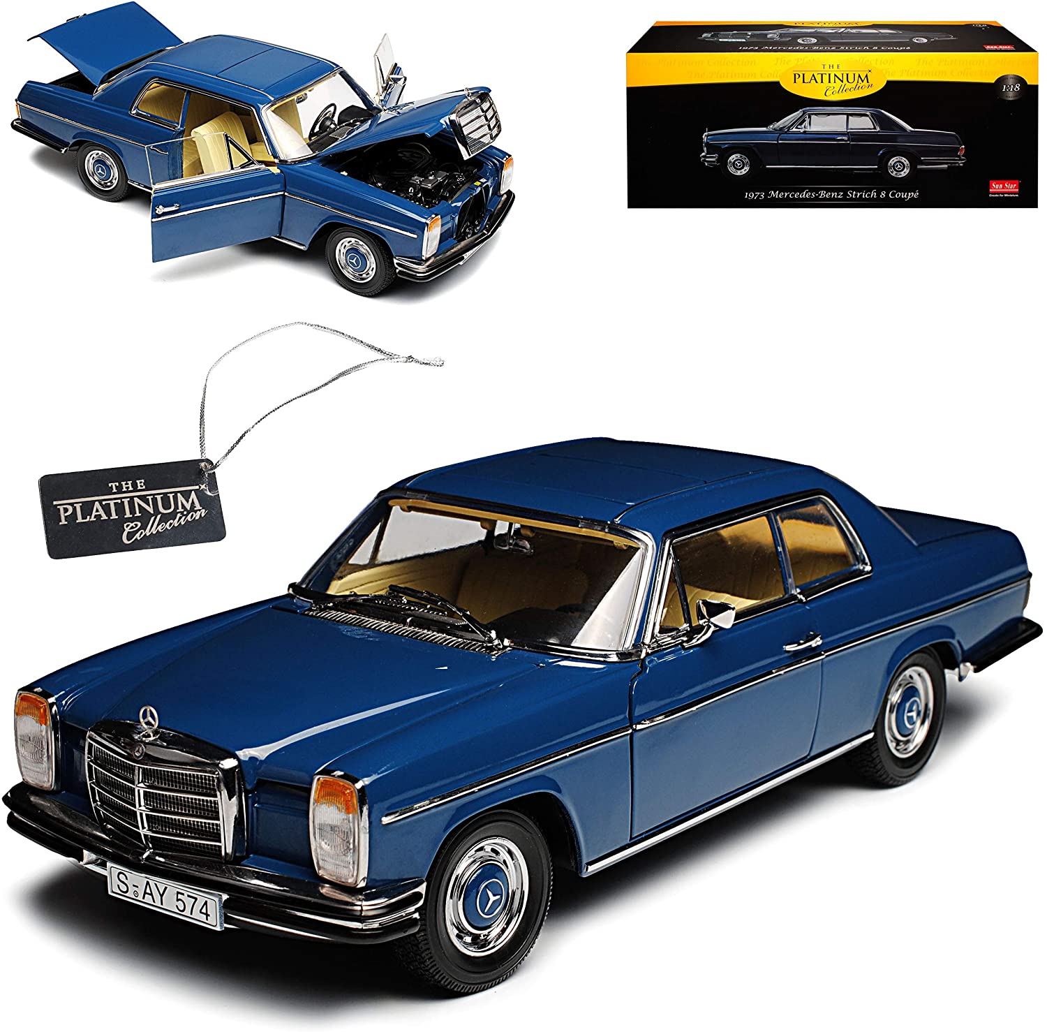 Sun Star Mercedes-Benz / 8 Stroke-Eight Coupe Dark Blue W114 1967-1976 1/18