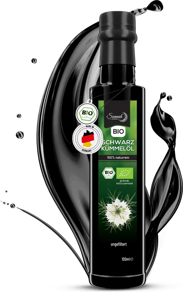 Sunnah-shop Sunnah Shop® Black seed oil 100ml from genuine Nigella Sativa | Black seed oil | black cumin oil unfiltered and cold-pressed.