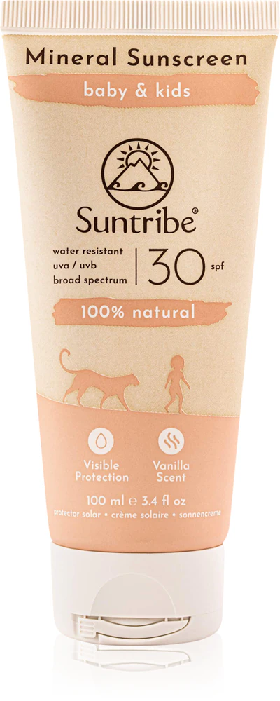 Suntribe Kids Mineral Sunscreen mineralizing protective cream for the face and body for children