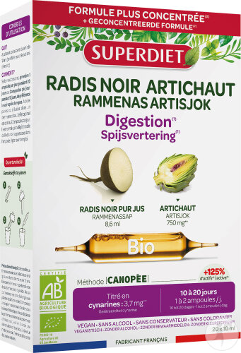 Restaxil Super Diet Black Radish-Artichoke Organic Ampoules 20x10ml