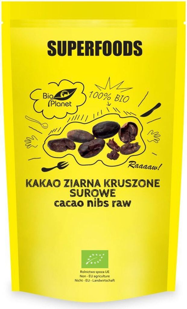 Biogo SUPERFOODS Cocoa beans, crushed, raw 250g PLANET
