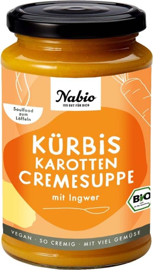 Nabio Soup in a jar - Pumpkin and carrot cream soup 375ml
