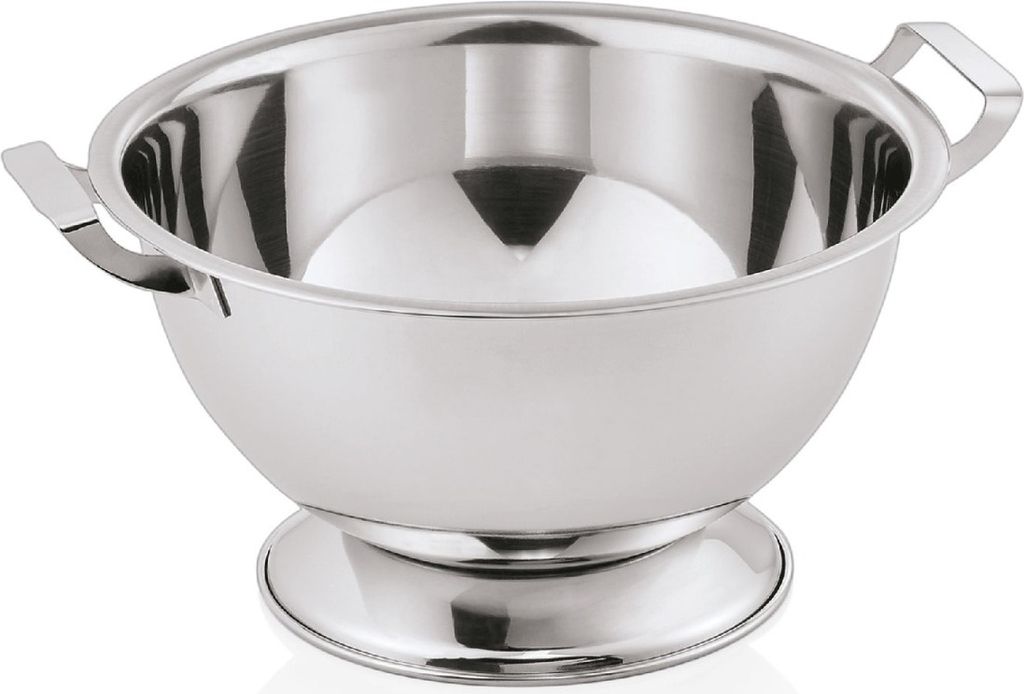 WAS GERMANY Soup tureen on a foot with 2 side handles, 1.8 L, 22 cm, chrome-nickel steel, silver