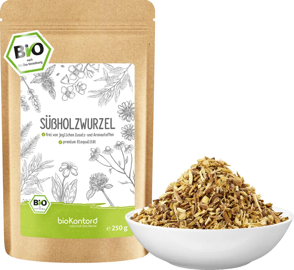 Licorice root 500g cut - loose licorice root tea - all natural from bioKontor 500g