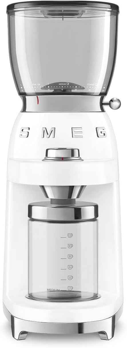 SMEG CGF11WHEU Coffee Grinder 50 \ 's Style White