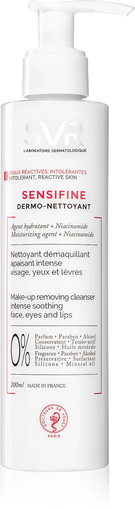 SVR Sensifine soothing cleansing milk for sensitive skin prone to redness