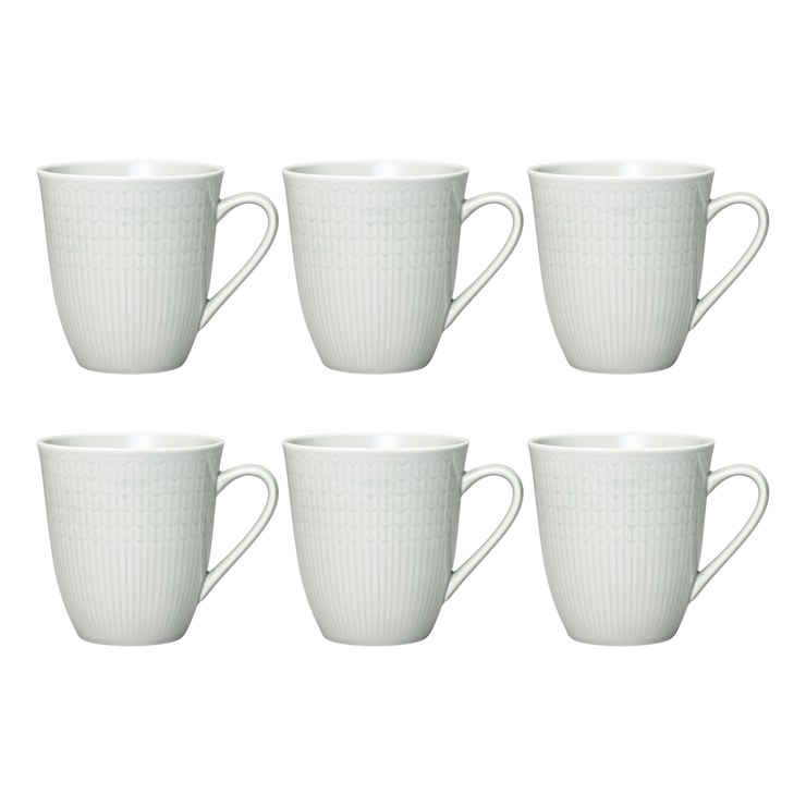 rorstrand Swedish Grace Large Mug Pack of 6 Mist (Grey)