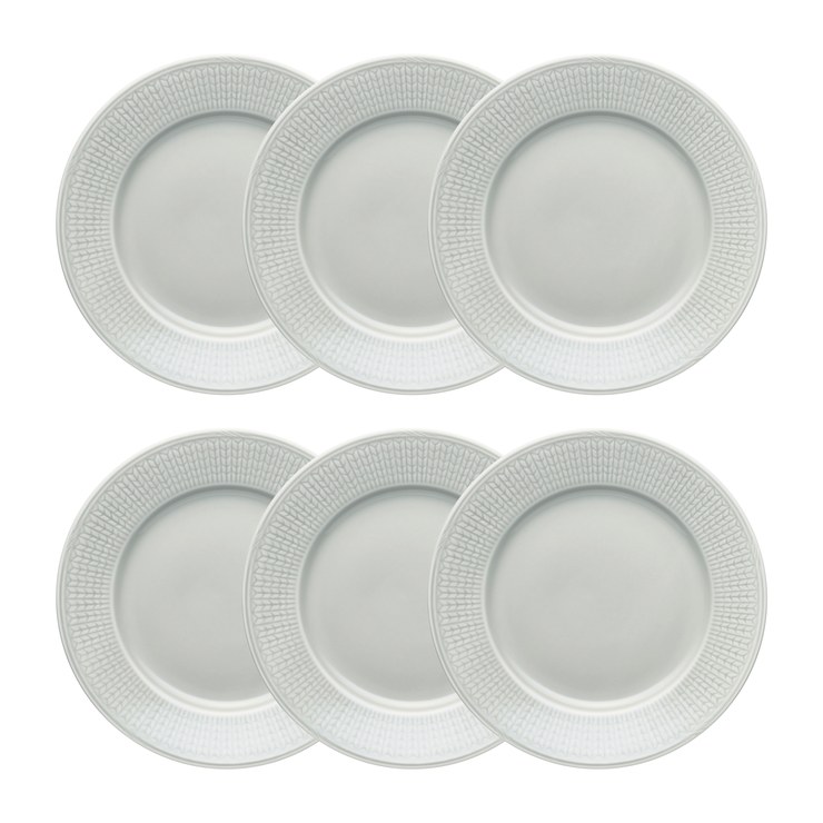 rorstrand Swedish Grace Plates Ø 21cm Pack of 6 Mist (grey)