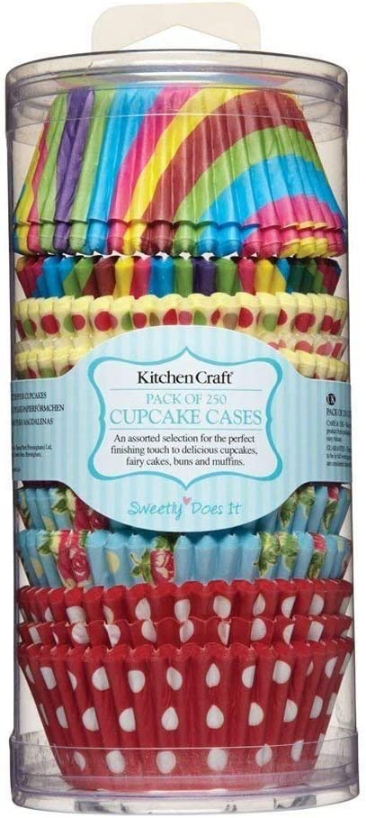 KitchenCraft Sweetly Does It Assorted Paper Cake Cases (Pack of 250)