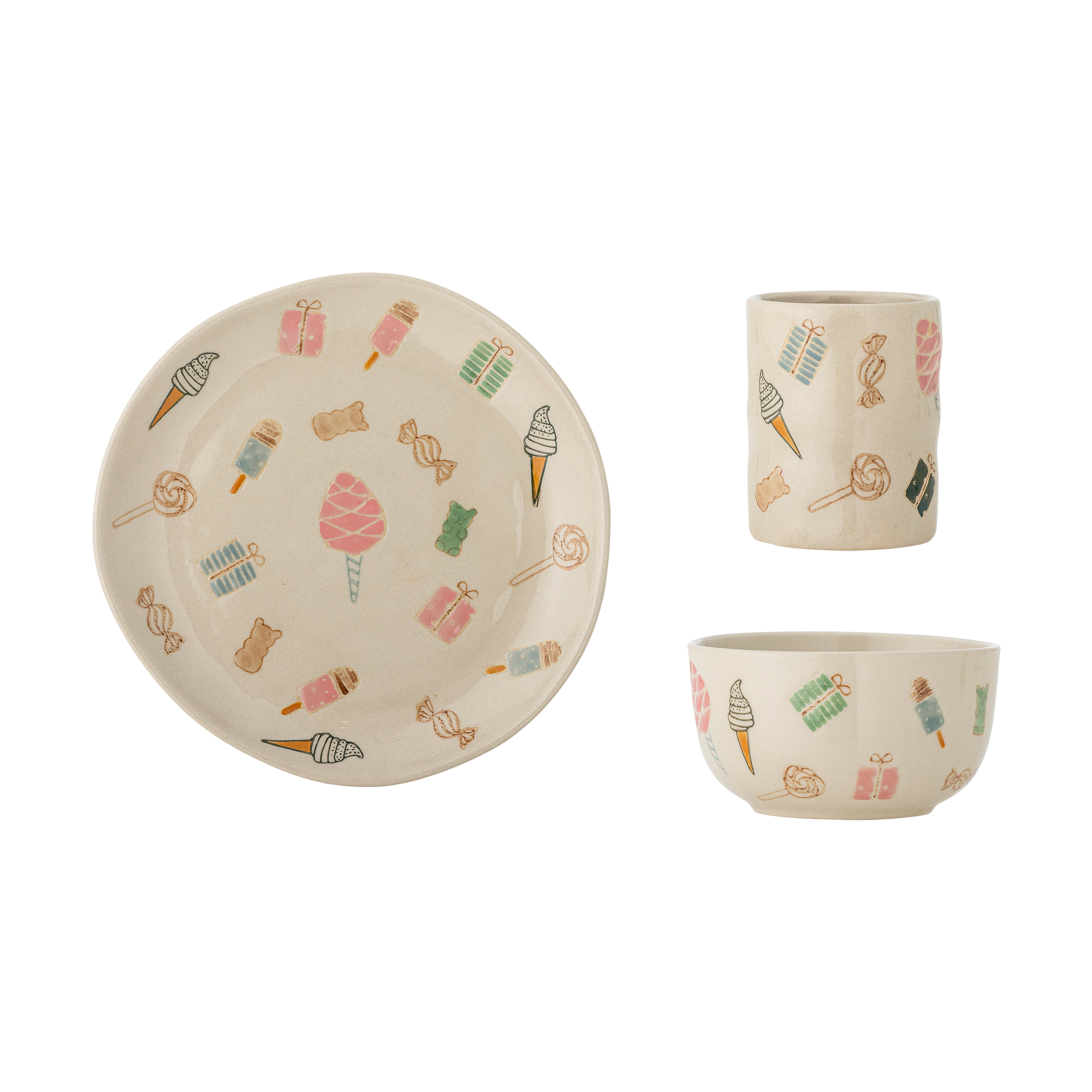 Bloomingville Sweets 3-piece dinnerware set