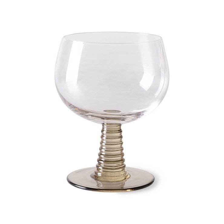 HKliving Swirl wine glass low 35 cl Ø10x12 cm