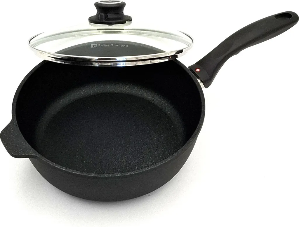 Swiss Diamond XD6724IC Non-stick braising pan with glass lid 24cm 3L