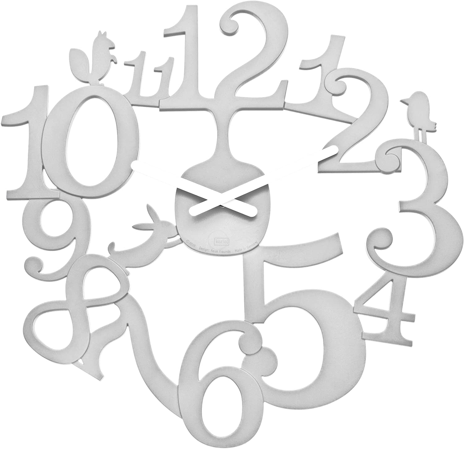 Koziol Pi: P Wall Clock, Solid White