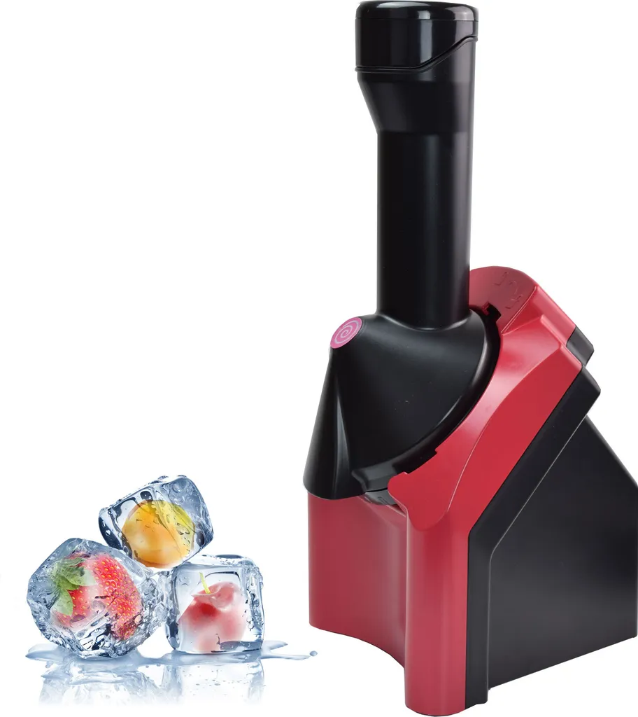 Syntrox Germany Ice Cream Maker for Frozen Fruits 300W Black Red