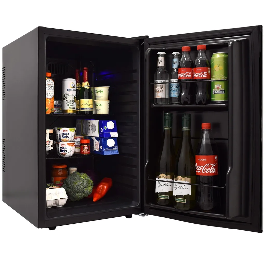 Syntrox Germany Hotel Refrigerator 80L with LED Lighting Black